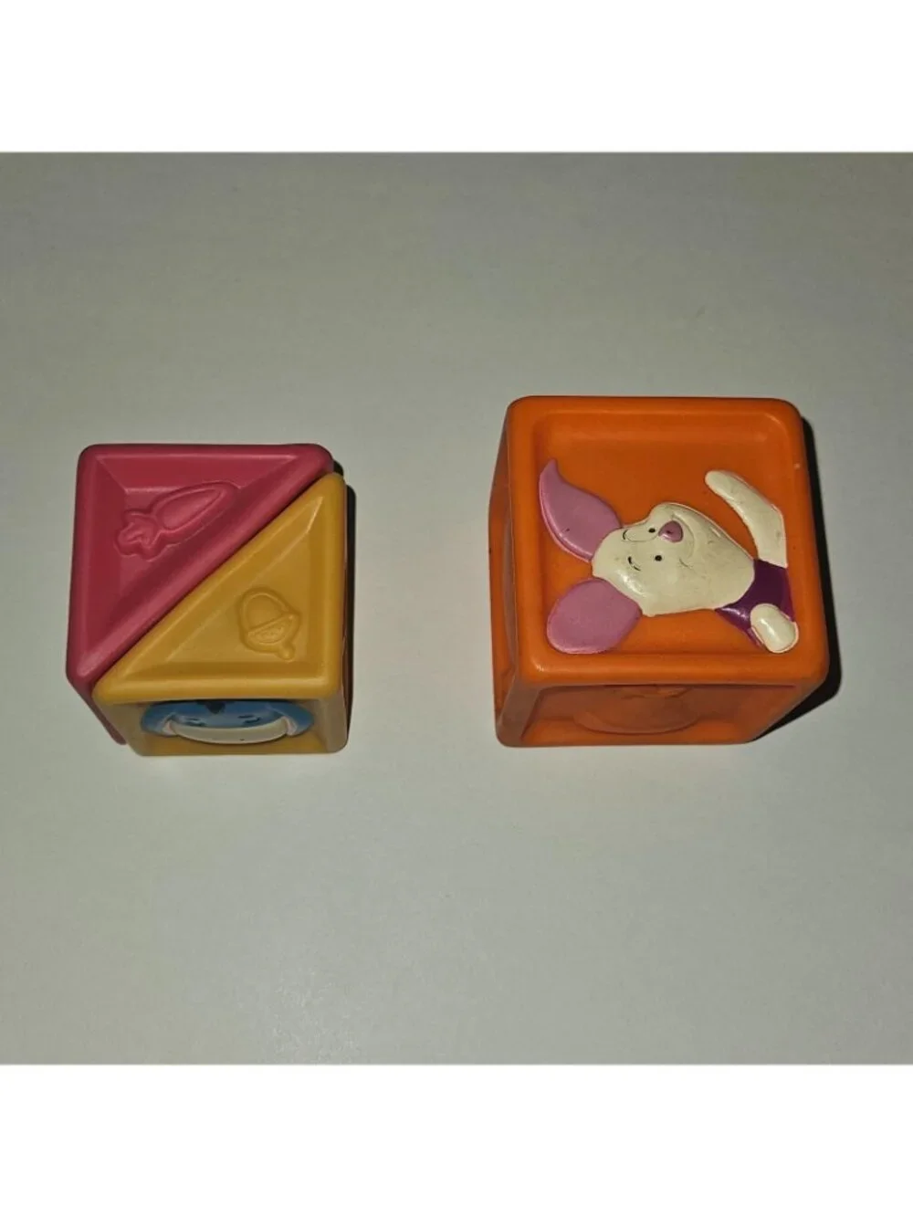 Winnie Pooh Blocks Rubber Squeak Square Piglet Plastic Triangle Rabbit Eeyore
